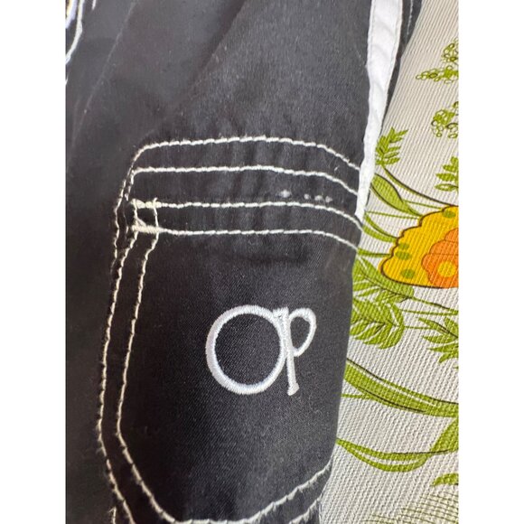 Op Mens Swim Trunks With White Stitching Drawstring Waist & Dual Navy Blue 3X - Picture 4 of 7